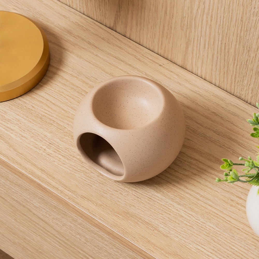 Difusor para Óleos Essenciais Granilite Bege Cerâmica Lyor para Aromatizar Ambientes Decorar Sala Banheiro Relaxar Lar