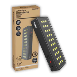 Luminária Emergência Lâmpada 30 Leds Recarregável Bivolt Luz Branca Fria 6500K Avant