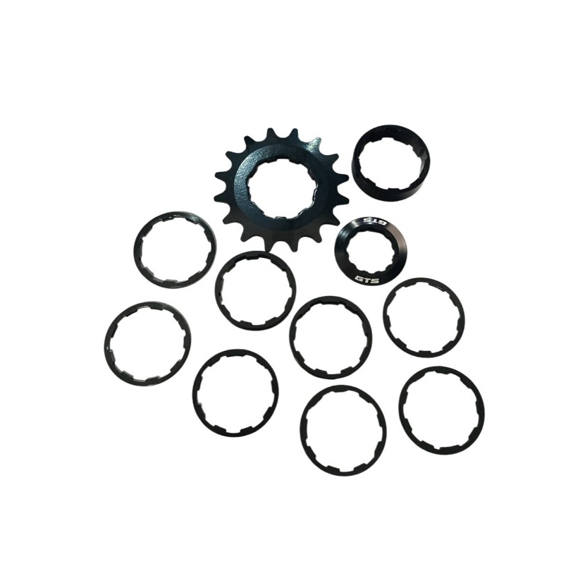 Kit Conversao Single Speed Gts 16 Dentes Preto Grau P K7