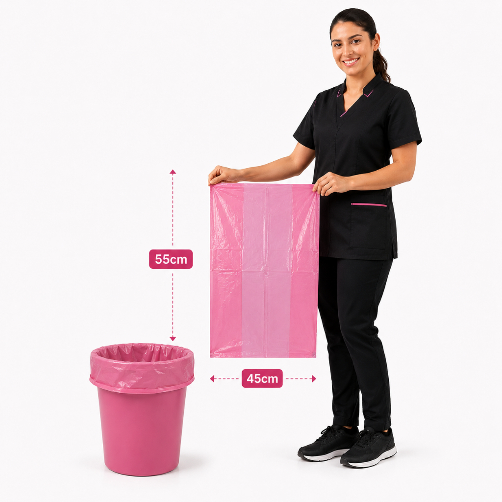 Sacos Perfumados para Lixo Rosa de 20 Litros Medidas 45x55 Clinicas Consultórios Residencias Comércios — imagem 2 de 2