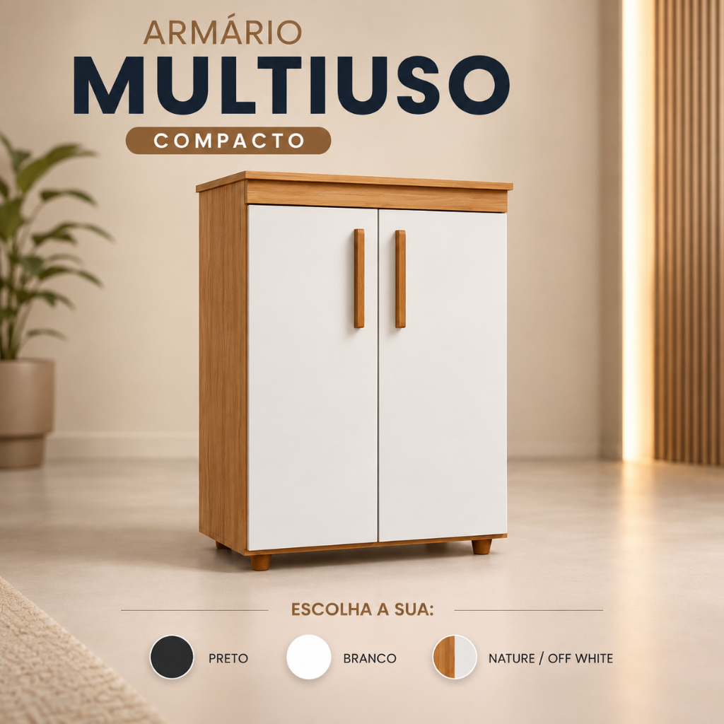 Armário Multiuso Batrol Advantage 2 Portas Compacto 97,3 cm