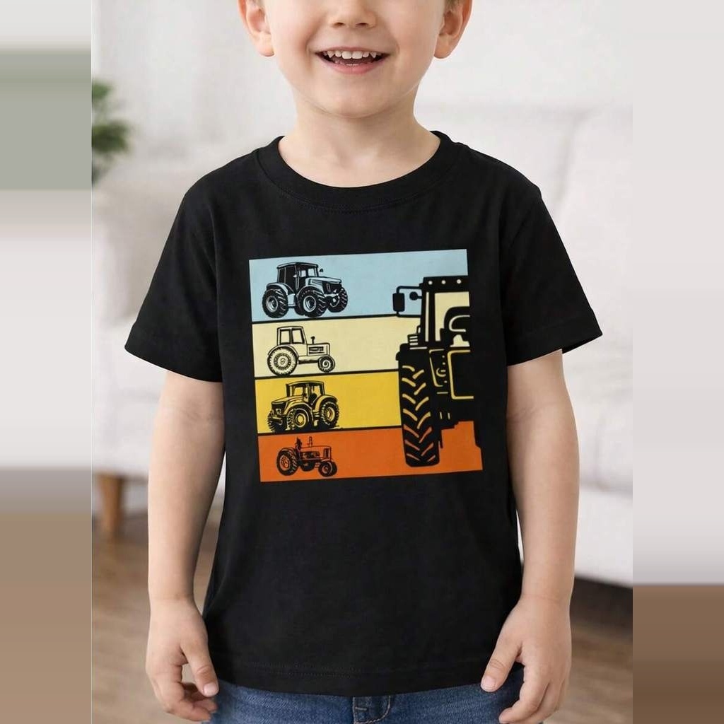 Blusa Infantil Menina Menino Kids Masculino Feminina Estampada Tratores 100% Algodão Leve Macia Camiseta Envio Rápido 
