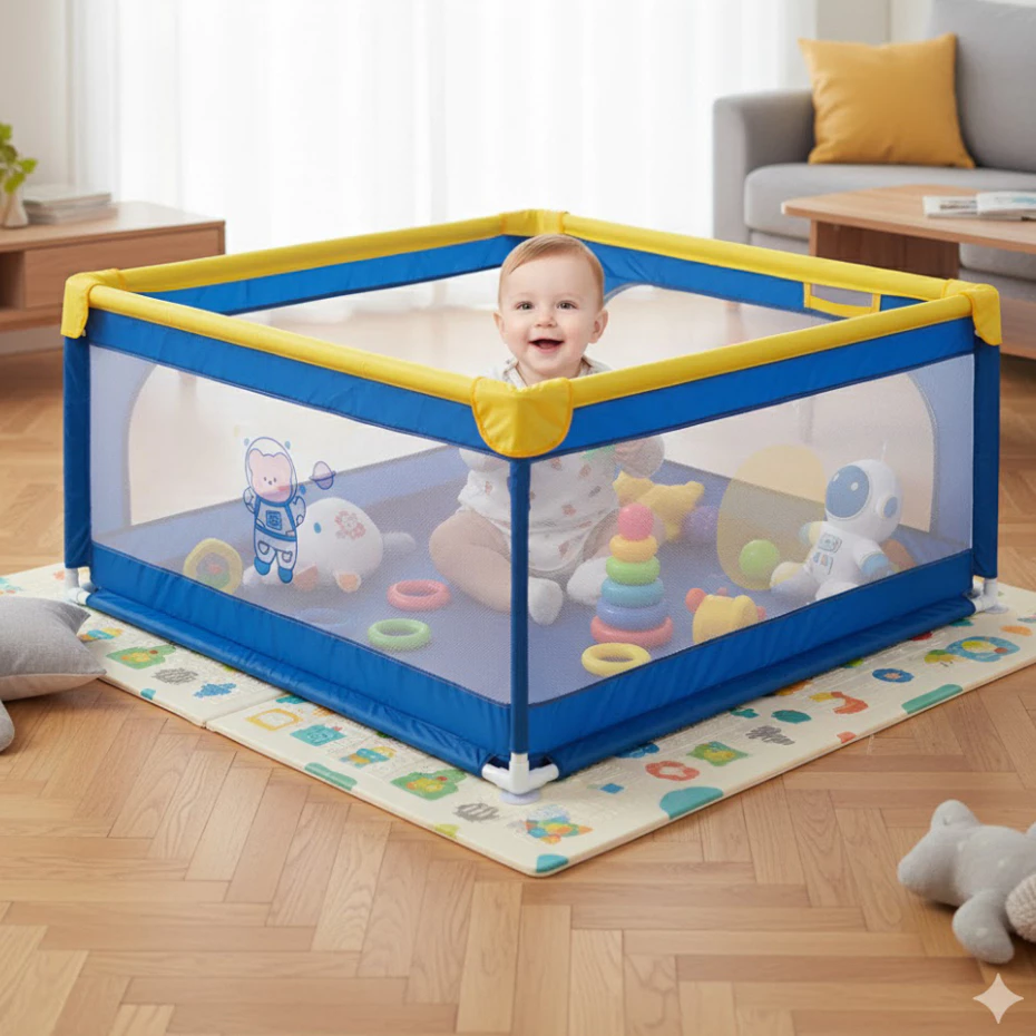đ„Cercadinho Para BebĂȘ cercado Infantil Chiqueirinho Criança Menino Menina Cercadinho com Grade 120 x 120cm