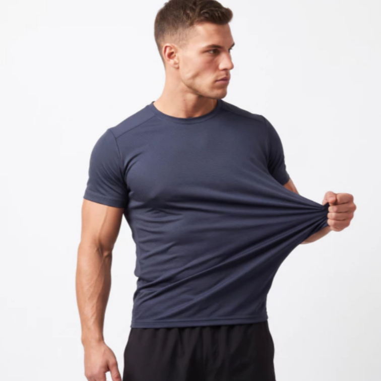 Camiseta Masculina Esportiva Poliamida com Elastano Tecido Gelado Dry Fit Academia Corrida