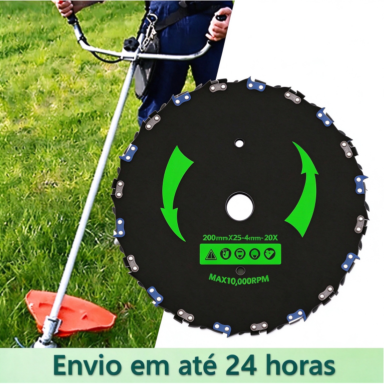 Disco de 20 Dentes para Roçadeira em Aço de Alta - Durabilidade e Eficiência no Corte de Vegetação