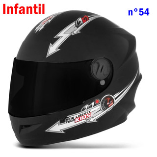Capacete Infantil Liberty Four Kids Pro Tork Viseira Fumê Tamanho 54