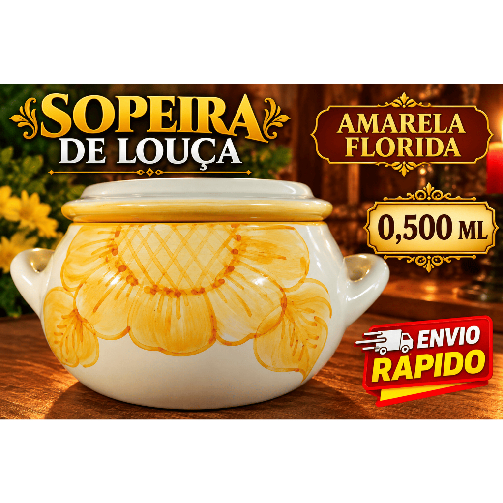 sopeira de louça 500 ml umbanda/candomble
