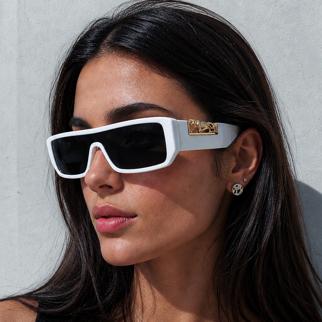 Óculos de Sol Feminino Ilook Futurista Preto com Proteção UV400