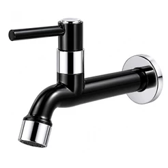 Torneira para Cozinha Tanque Área de Serviço Longa 1/4 de Volta com Arejador Preto
