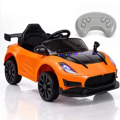 Carro Elétrico Infantil 6V Esportivo com Controle Remoto Luz Som Bateria Recarregável Passeio Menino