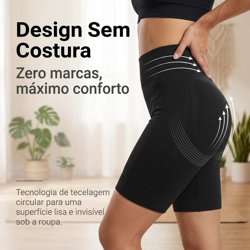 Z&D Lingerie Shorts Fitness Feminino Cintura Alta Academia Levanta Bumbum Sem Costura · foto 2