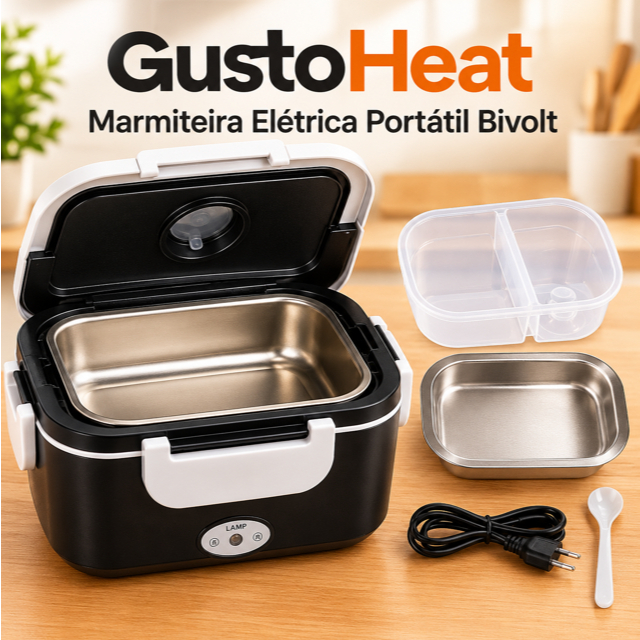 Marmita Elétrica Marmiteira Elétrica Aquecedora Portátil Bivolt 127-220 Volts