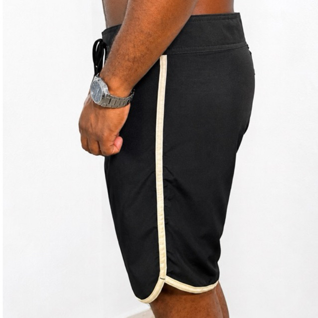 Bermuda Masculina Exercício Lisa Leve Tactel Short Praia Elastano Surf Casual Piscina