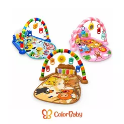 Tapete de Atividades para Bebê ColorBaby | Musical com Piano Interativo, Móbiles e Brinquedos
