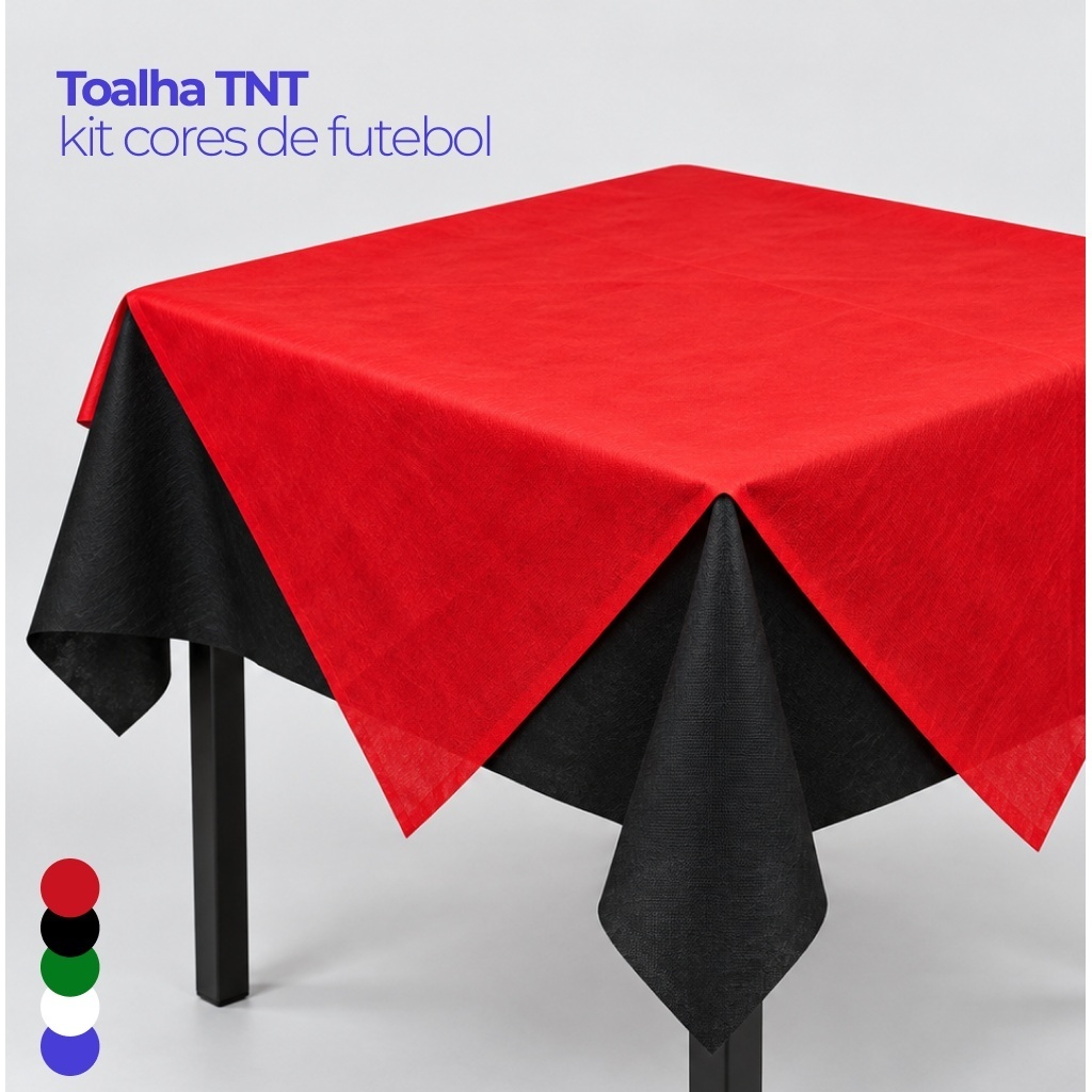 Kit Toalhas de Mesa TNT Cores de Times de Futebol Brasileiro | Festa Tema Futebol