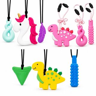 Kit 3 Colar Mordedor Sensorial Infantil Autismo Anti Stress TDHA TEA TOD Regulação