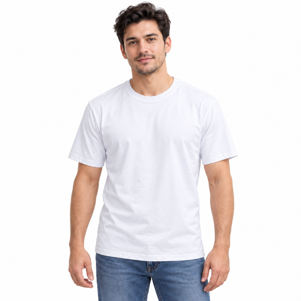 Camiseta Básica 100% Algodão Penteado Dia a Dia