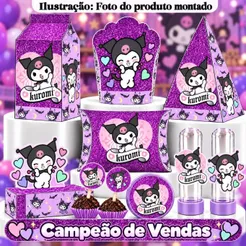 Kit Festa 180/90 Itens Personalizados Lembrancinhas Kuromi