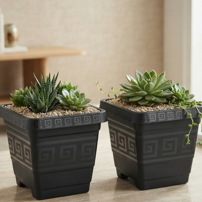 Kit 2 Vaso Quadrado Gigante 29L para Plantas Jardim Horta Grande Resistente Decorativo