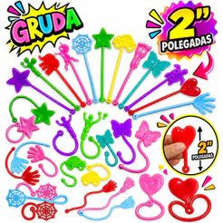 Kit 25 Geleca Gruda Parede Brinquedo Estica Puxa Para Kit Festa Lembrancinha Aniversario Prenda