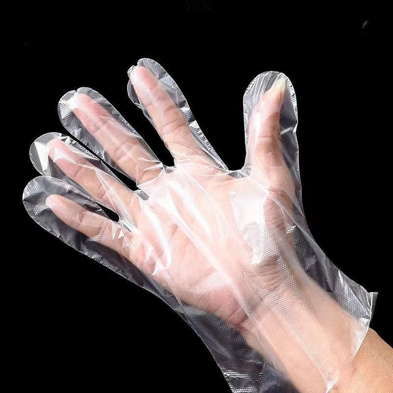 Luvas de Plástico Transparente 100 UN – Descartáveis, À Prova de Óleo Impermeável em Oferta na Shopee