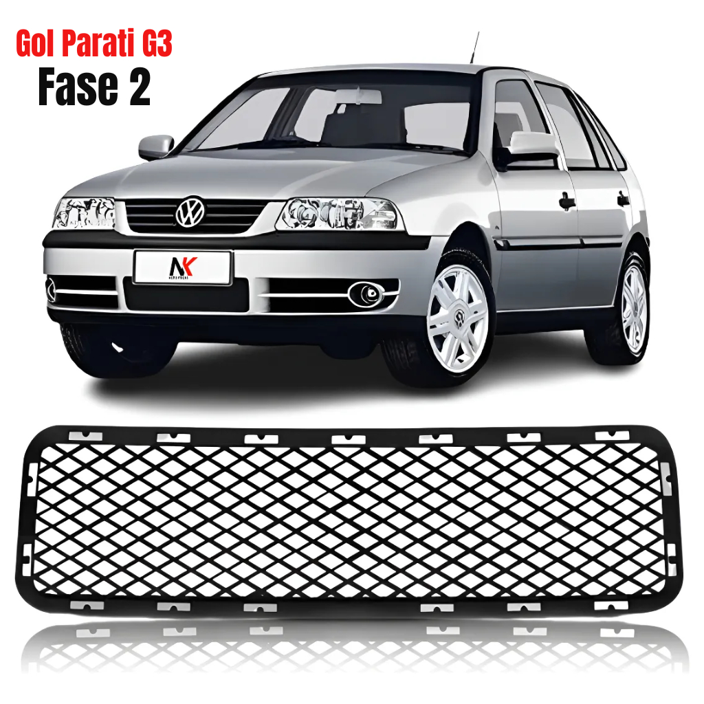 Grade Tela Parachoque Inferior Central Gol Parati Saveiro G3 Fase 2 Novo 1ª Linha