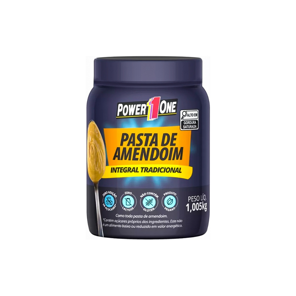 Pasta Amendoim Integral Zero 1,005kg - Power1One em Oferta na Shopee
