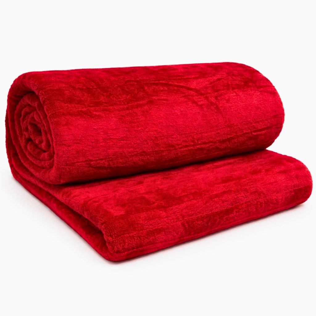 Cobertor Manta Mantinha Edredom Soft Fleece Casal King Grande Macia Grossa Quente Vermelho Felpuda