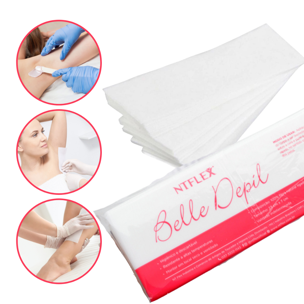 Depilatorios de Papel Lenços Para Depilacao – 25 ou 50 Folhas | 23cm x 7cm