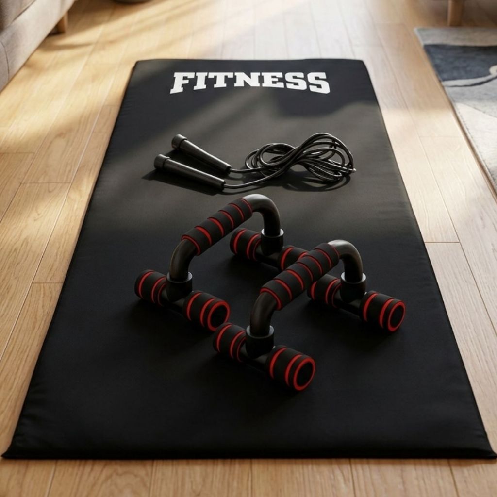 Colchonete Academia Apoio Flexão Corda Pular Treino Funcional Academia em Casa Fitness Saúde Lançamento Envio Imediato
