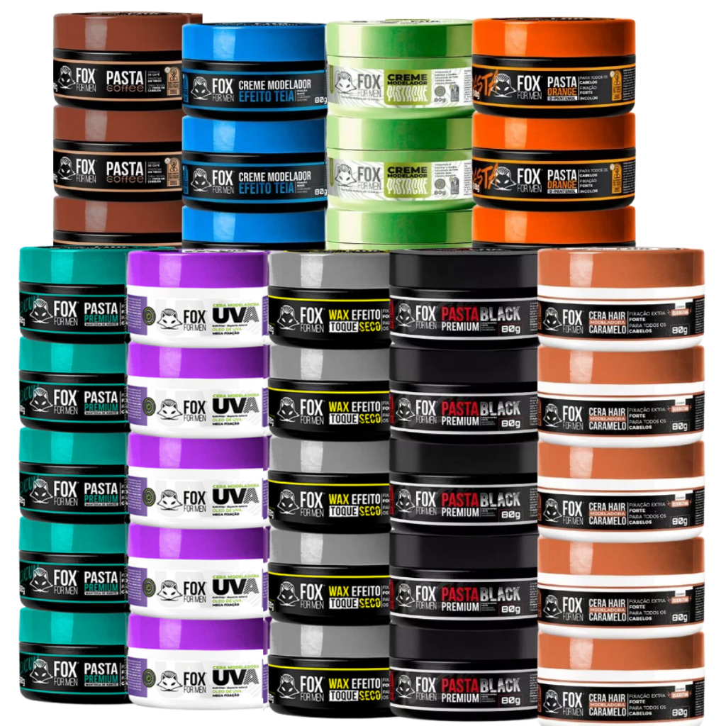 Kit Pasta Modeladora 80g Fox For Men 20 Unidade Diversas