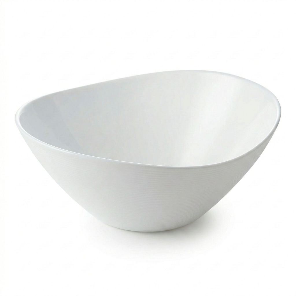 Tigela Saladeira Vidro Opaline Branca Grande 2 Litros Oasis Bowl Resistente
