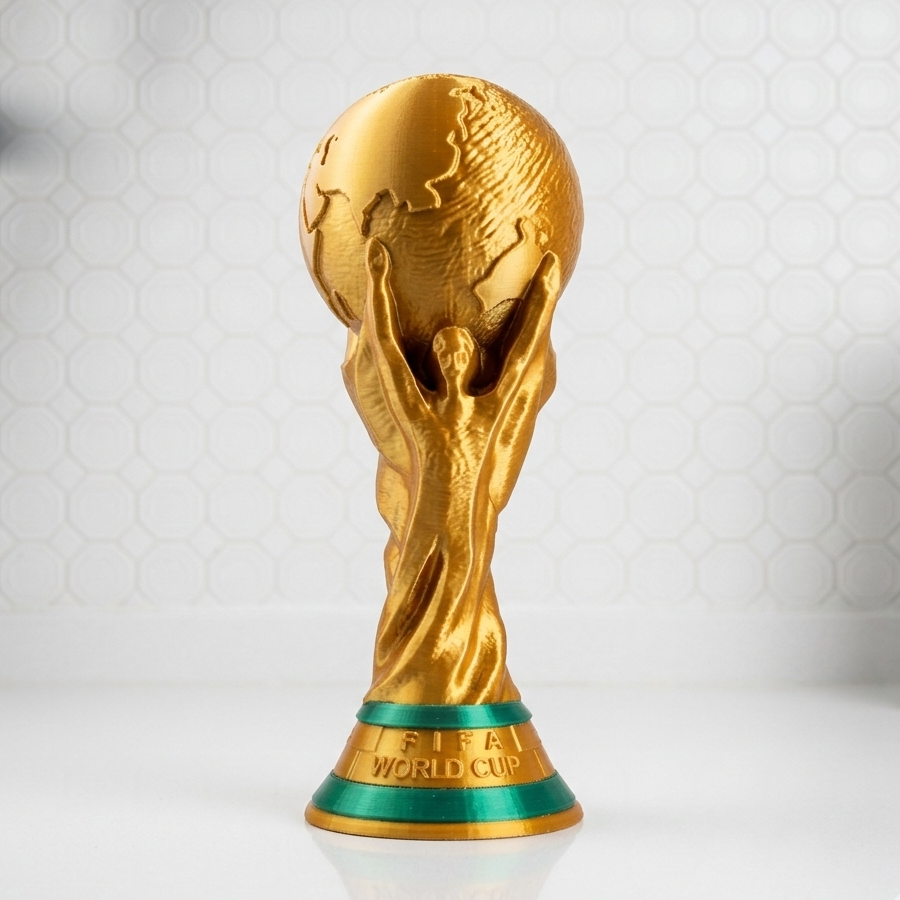 Troféu Taça Copa do Mundo 2026 Rica em Cores e Detalhes