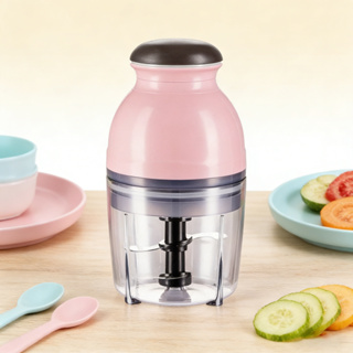 Processador de Alimentos Elétrico 600ml 110V Verde – 4 Lâminas de Aço Inox, Compacto e Moderno para Cozinha em Oferta na Shopee