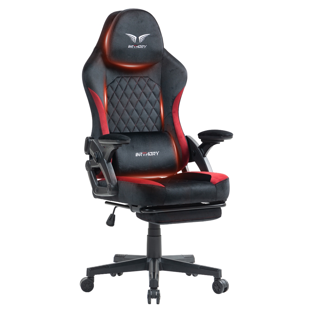 Cadeira Gamer Ergonômica Reclinável com Apoio Lombar e Pijakan Kaki Cadeira de escritório inclinável