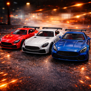 Miniatura Carro AMG Esportivo Metal Diecast Portas Que Abrem Supercarro Colecionável Infantil