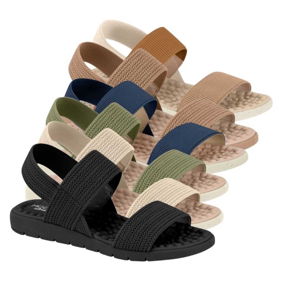 Sandalia Feminina Ortopedica Modare Elastico com Esferas Massageadora Para Fascite Plantar 7162206