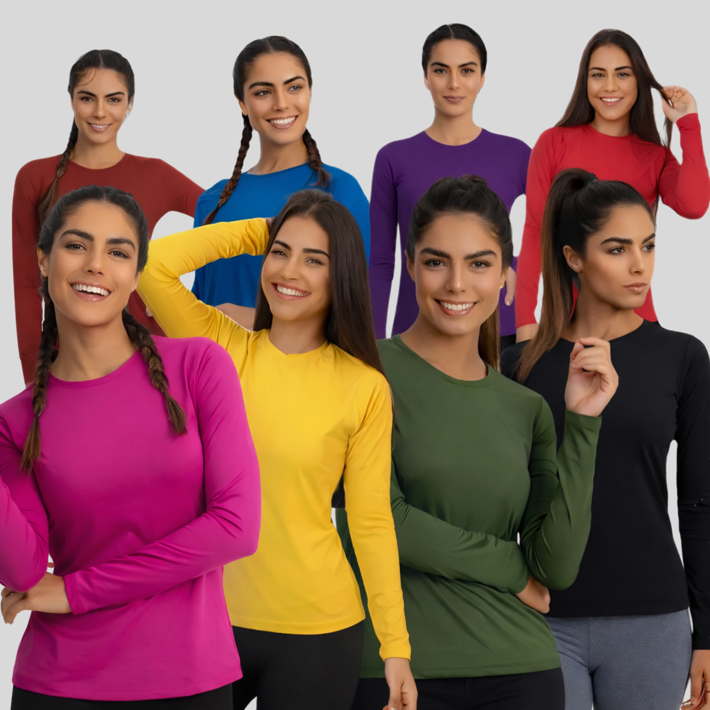 Camisa Térmica Uv 50 Feminina Manga Longa Segunda Pele Slim