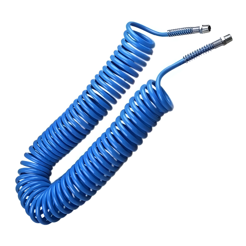 Mangueira Espiral PU Hidraflux Azul 15M 1/4 P/ Ar Comprimido Ferramentas Pneumáticas