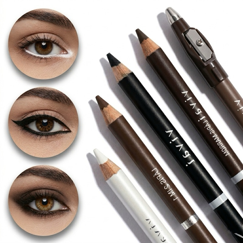 Lápis Delineador Vivai Para Olhos E Sobrancelhas Acabamento Natural Alta Precisão Uso Diário