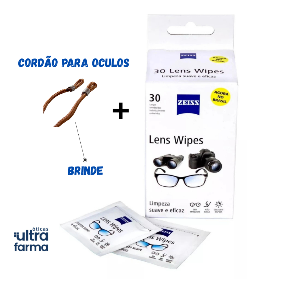Lenço antirrisco - Lens Wipes 30 unidades