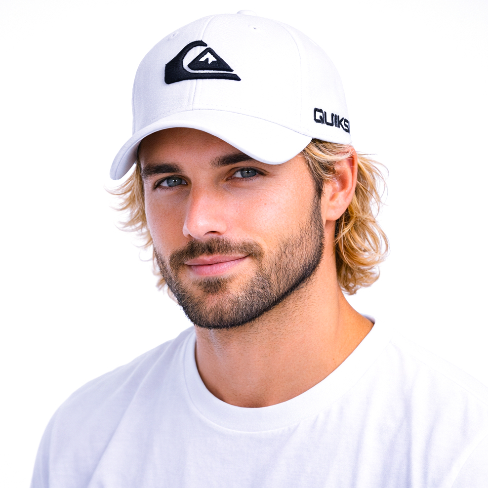 Boné Fechado Flexfit Masculino Quik Silver Tamanho M Aba Curva Bordado Surf Stretwear Letreiro