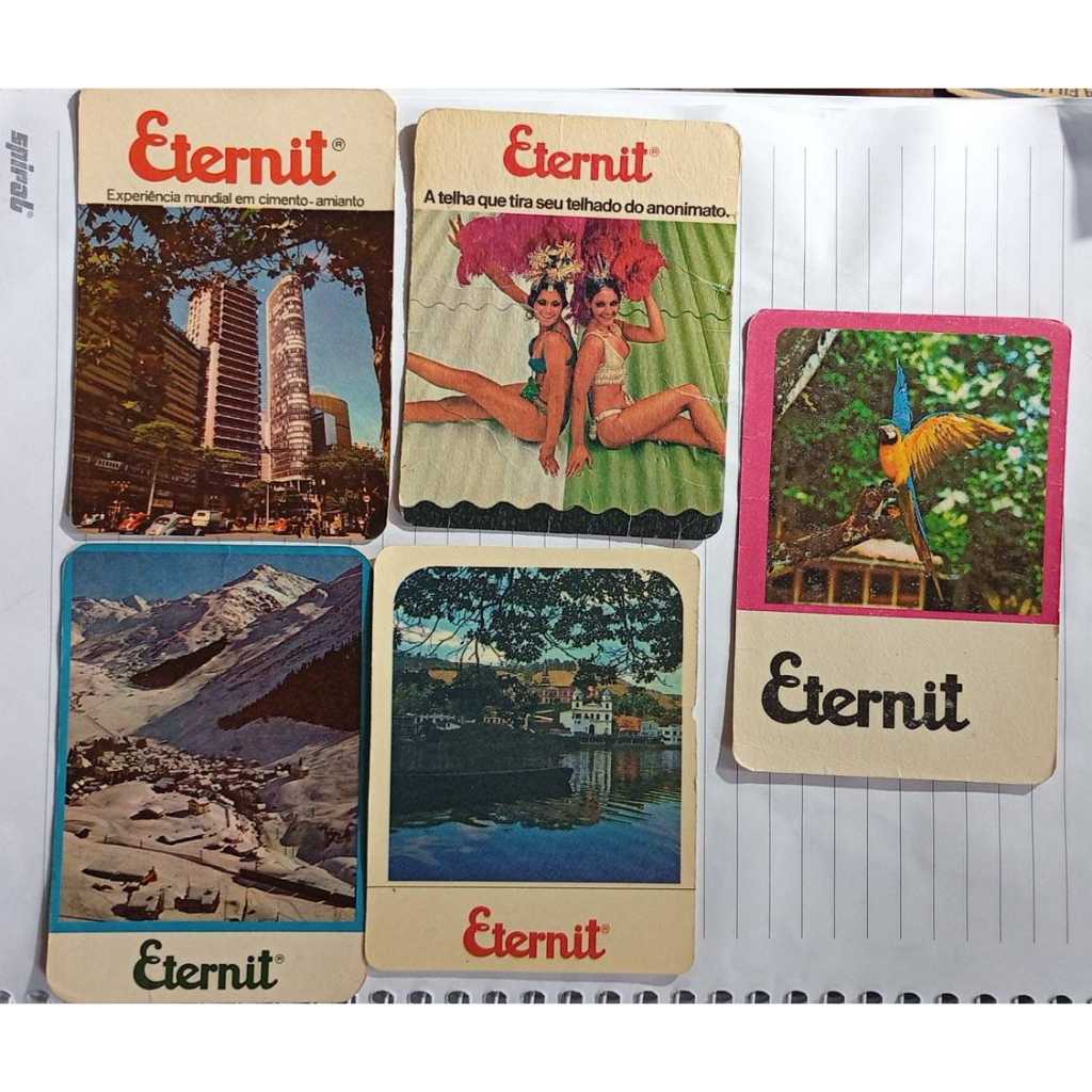 Lote de Calendários de Bolso Eternit 1972 - 73 - 74 - 75 76 – Revendedores de Goiás