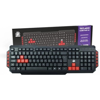 Teclado Gamer 5+ Start 2.0 Preto/Vermelho em Oferta na Shopee