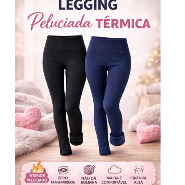 LEGGUING FLANELADA PELUCIADA  TÉRMICA SUPLEX INFANTIL ESCOLAR CAlÇA MENINA