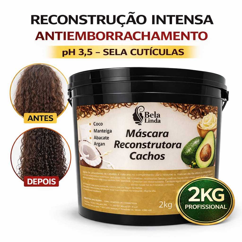 Máscara  S.O.S 2kg Hidratação Ultra Cachos Blend Óleos Africanos Pós Química em Oferta na Shopee