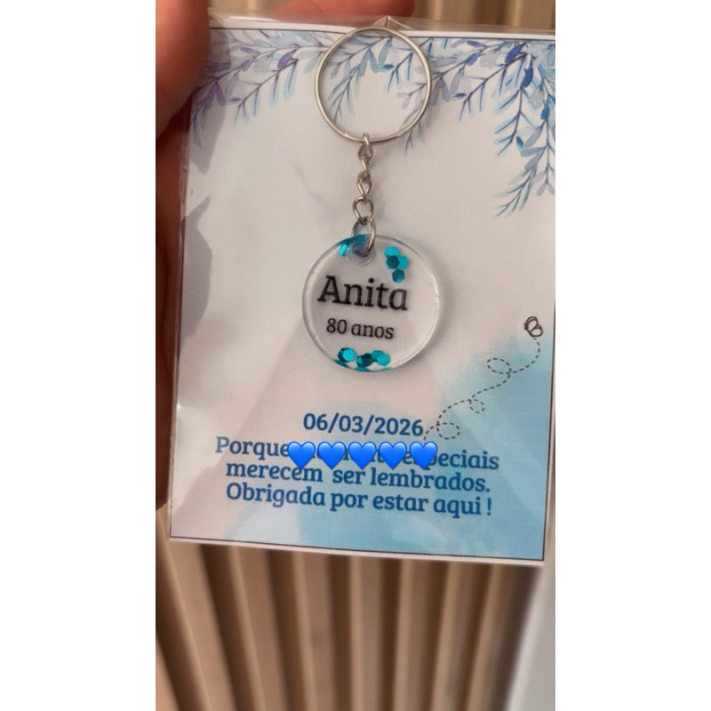 Chaveiros de resina personalizados lembrancinha festa aniversário batizado chá revelação 25 a 50un