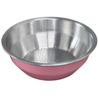 Escorredor Lava Tudo Arroz Macarrão Legumes Massas Em Aluminio 3 Litros Rosa bebe em Oferta na Shopee