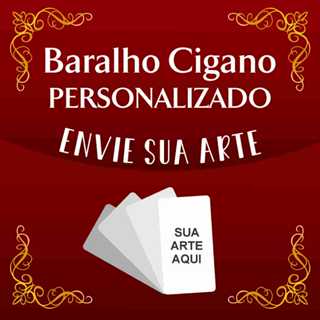 BARALHO CIGANO PERSONALIZADO - ENVIE SUA ARTE em Oferta na Shopee