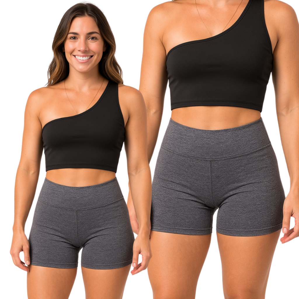 kit 2 bermuda legging suplex ciclista lisa feminina cintura alta academia não fica transparente